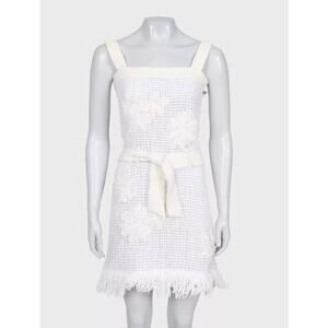 knee length dresses for ladies Women's Belle A-Line Long Sleeved Chanel Mini Dress S/M/L Nude Mean Blvd L / Nude